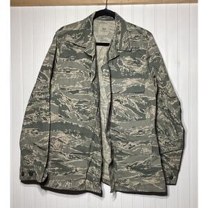 US Air Force Utility Coat Mens 40R Camouflage BDU Long Sleeve Button-Up